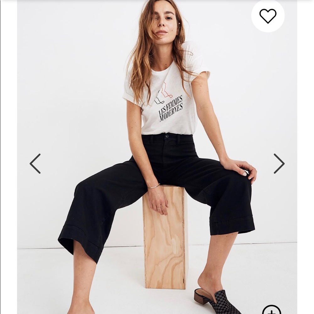 NWOT Madewell Emmett Wide-leg Crop Pants